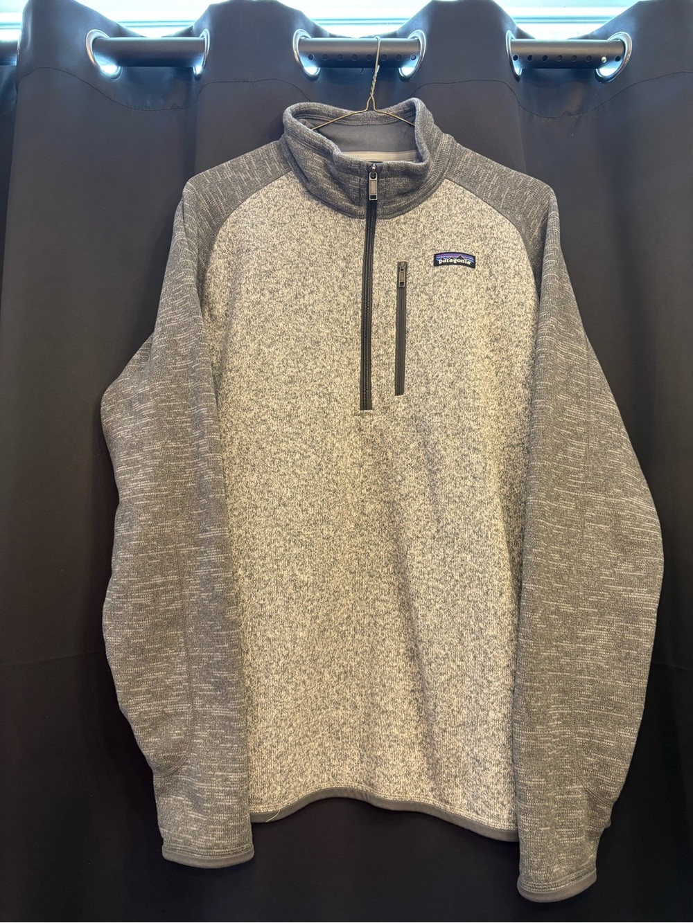 Patagonia Men’s Gray Quarter-Zip Fleece Pullover XL